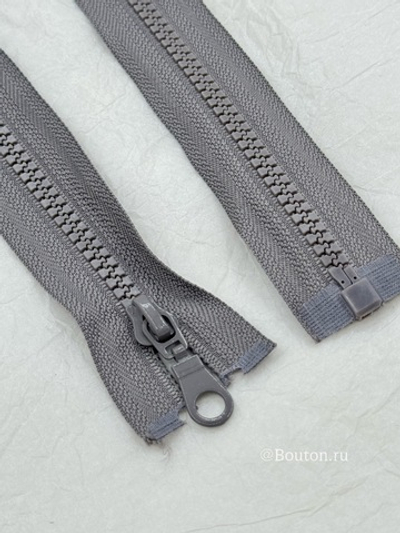 Молния тракторная темно-серая