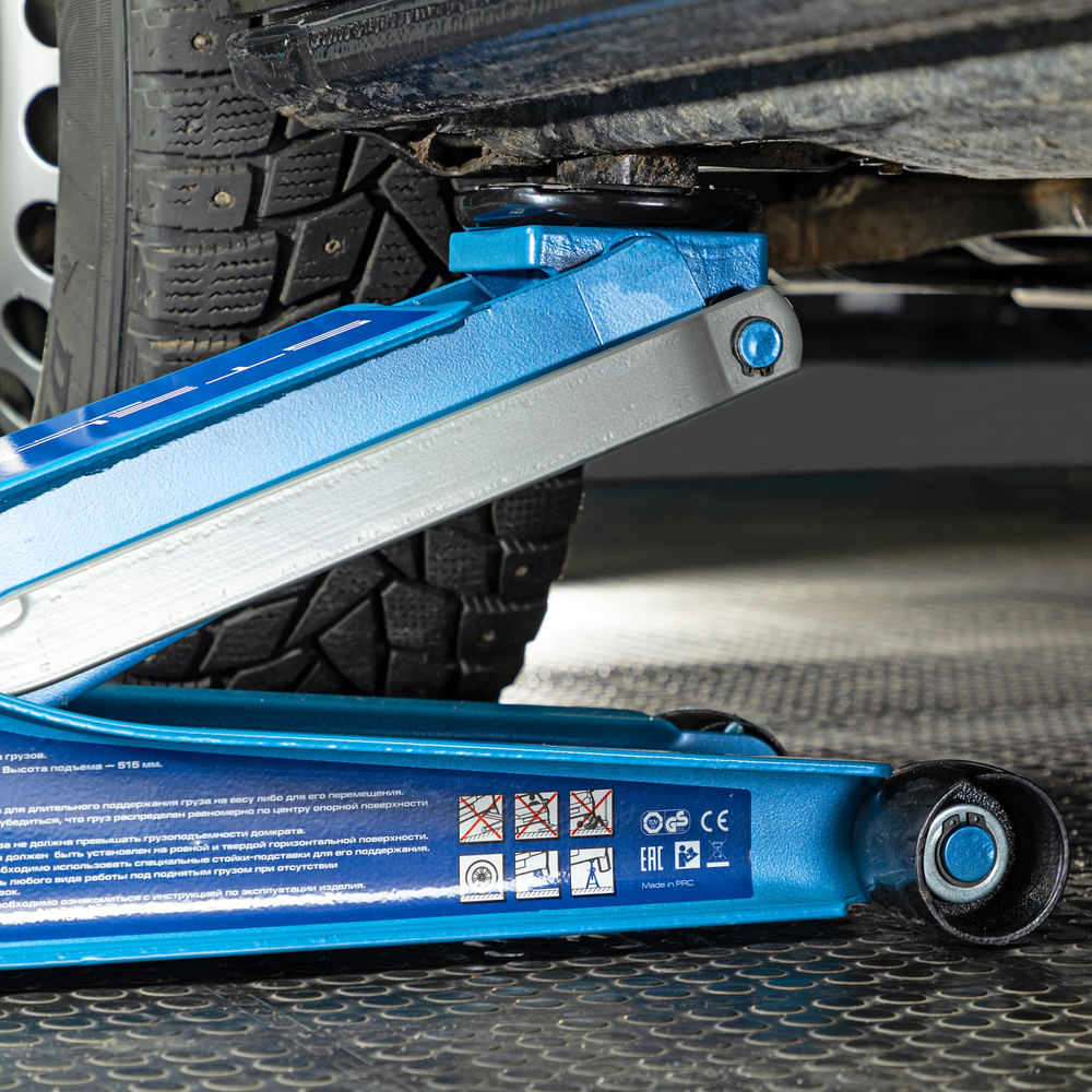 Домкрат гидравлический подкатной, быстрый подъем, 3т Low Profile Quick, 75-515 мм, профессиональный Stels