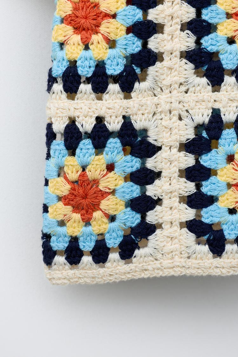 ZARA РУБАШКА ИЗ КРУЖЕВА КРОШЕ, ПАСТЕЛЬНО-ЖЕЛТЫЙ