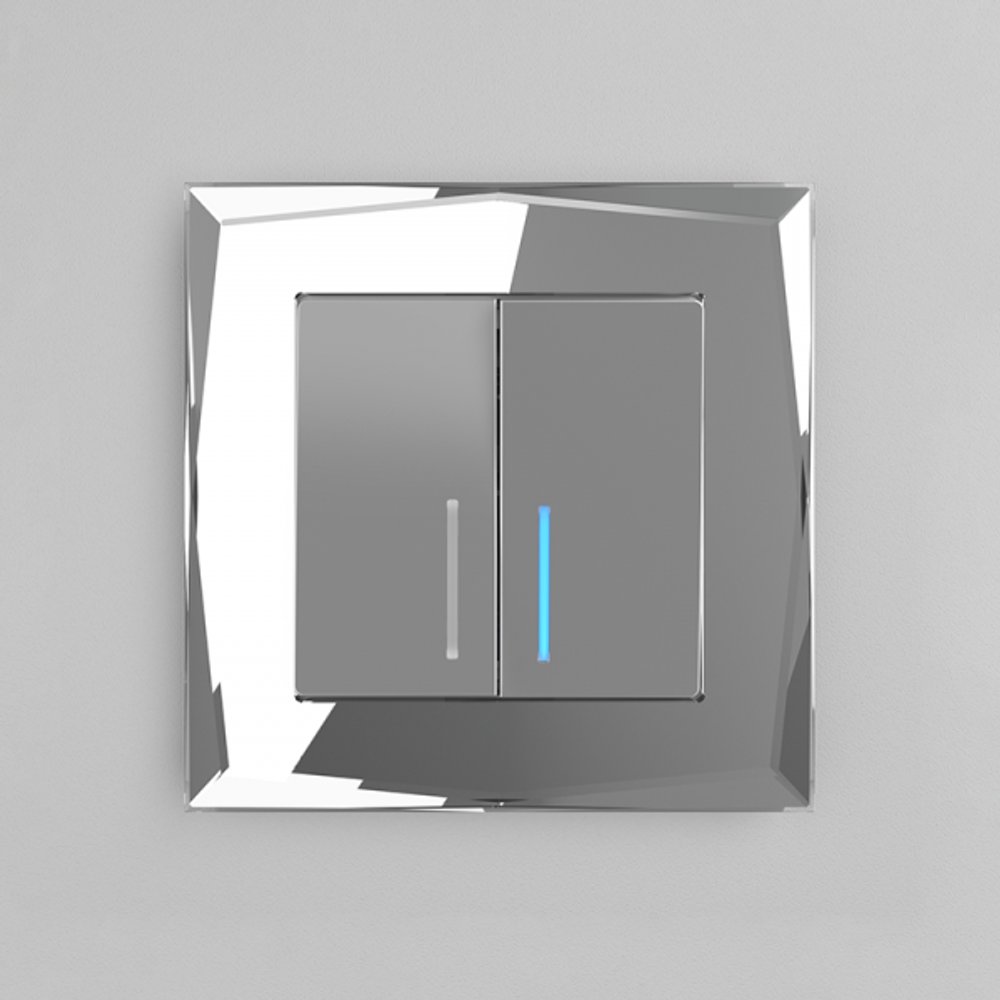 Рамка на 1 пост Diamant (зеркальный)