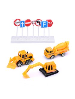 Игровой набор Самолет с строительной техникой (660-A240)