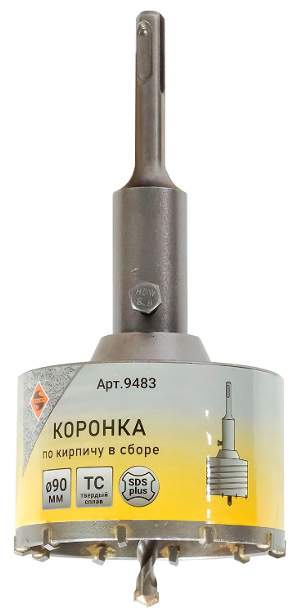 Коронка по бетону "ЭНКОР" SDS-plus c державкой, Ø 75мм.