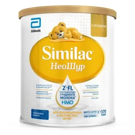 Симилак НеоШур, 370г, жесть, блок 24шт. Similac