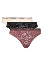 Кружевное трусики 3 пары Calvin Klein Underwear - розовый(000QD5069E)