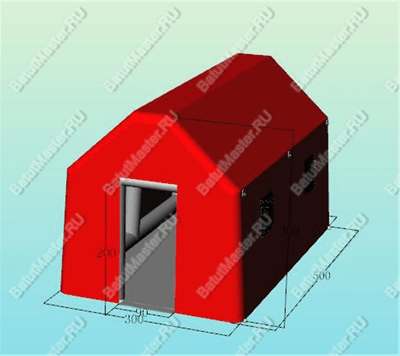 Надувной шатер "Алый" 5*3*3 м