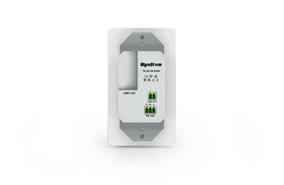 Wyrestorm TX-35-IW-KVM - встраиваемый в стену HDBaseT передатчик HDMI 1.4 по витой до 70 м (FullHD), до 35 м (4K), HDCP 2.2, USB, RS-232, PoH (1 напр.)