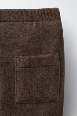 ZARA БРЮКИ-ДЖОГГЕРЫ SOFT TOUCH, КОРИЧНЕВЫЙ