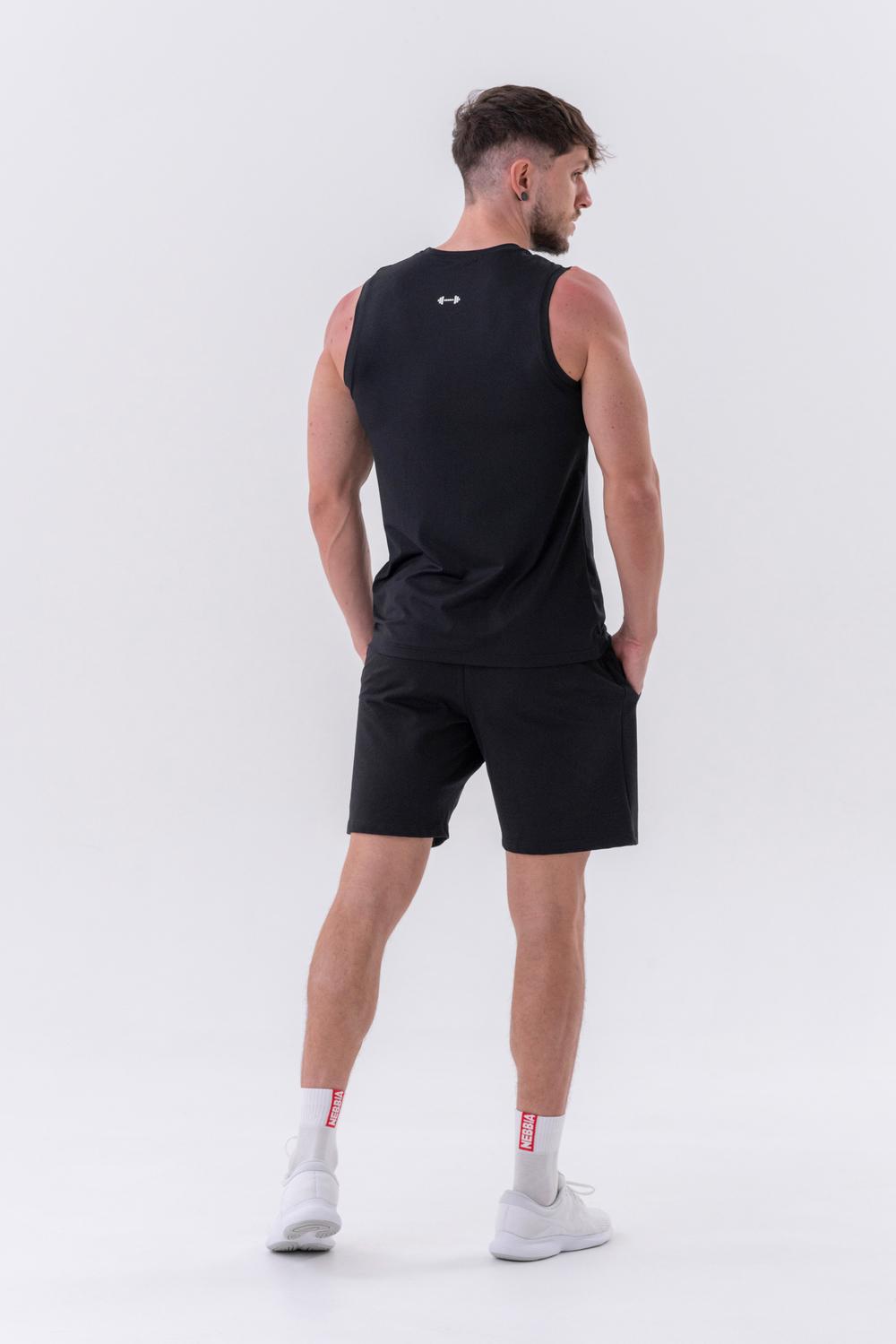 Шорты мужские Nebbia Relaxed-fit Shorts with Side Pockets 319 Black