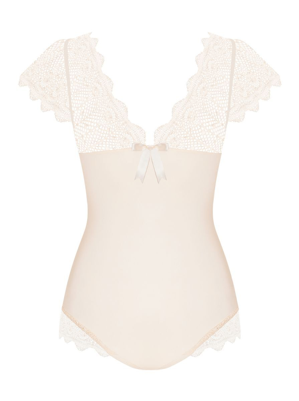 Боди Moketta с сетчатыми вставками и коротенькими рукавчиками