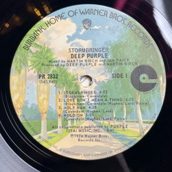 Винтажная виниловая пластинка LP Deep Purple Stormbringer (USA 1974) Soldier Of Fortune
