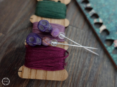 Крупный пин "Purple skull"