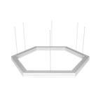 Светильник LED шестиугольный Hexa 114W D1080мм 3000К белый подвесной IP40