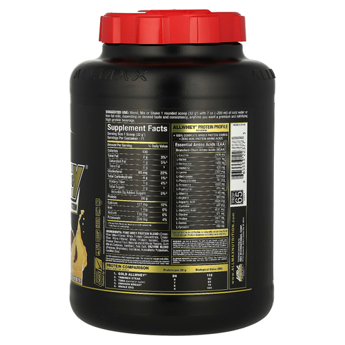 ALLMAX, GOLD ALLWHEY®, сывороточный протеин премиального качества, шоколад и арахисовое масло, 2,27 кг (5 фунтов)