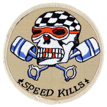 Нашивка Speed Kills (бежевая)