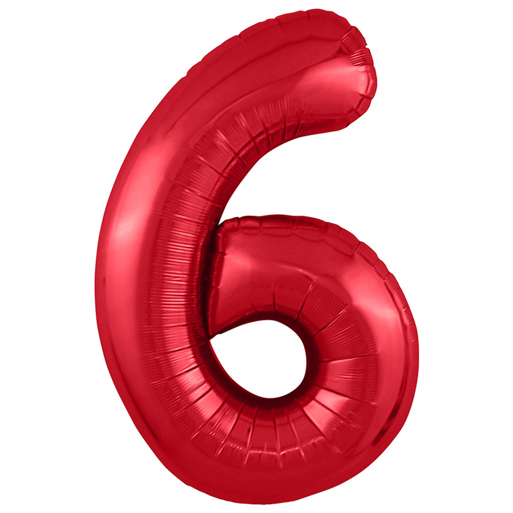 Фольгированная цифра, цвет Красный 102 см