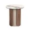 Приставной столик 2166 из керамики с мраморной отделкой, стали и ореха
