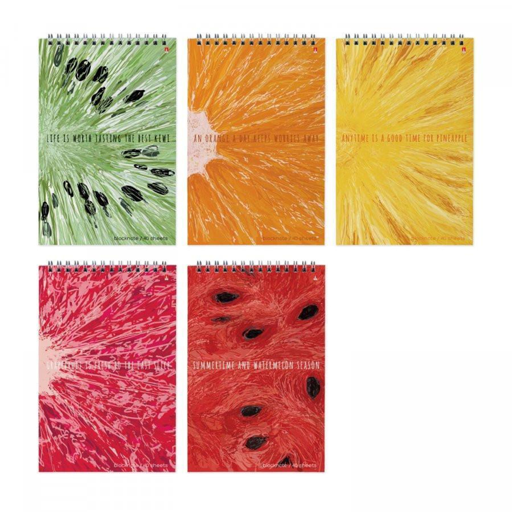 Блокнот А5 40л. "Exotic fruits" в ассорт. (Альт)