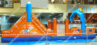 Коммерческий надувной батут "Полоса препятствий пиратская"