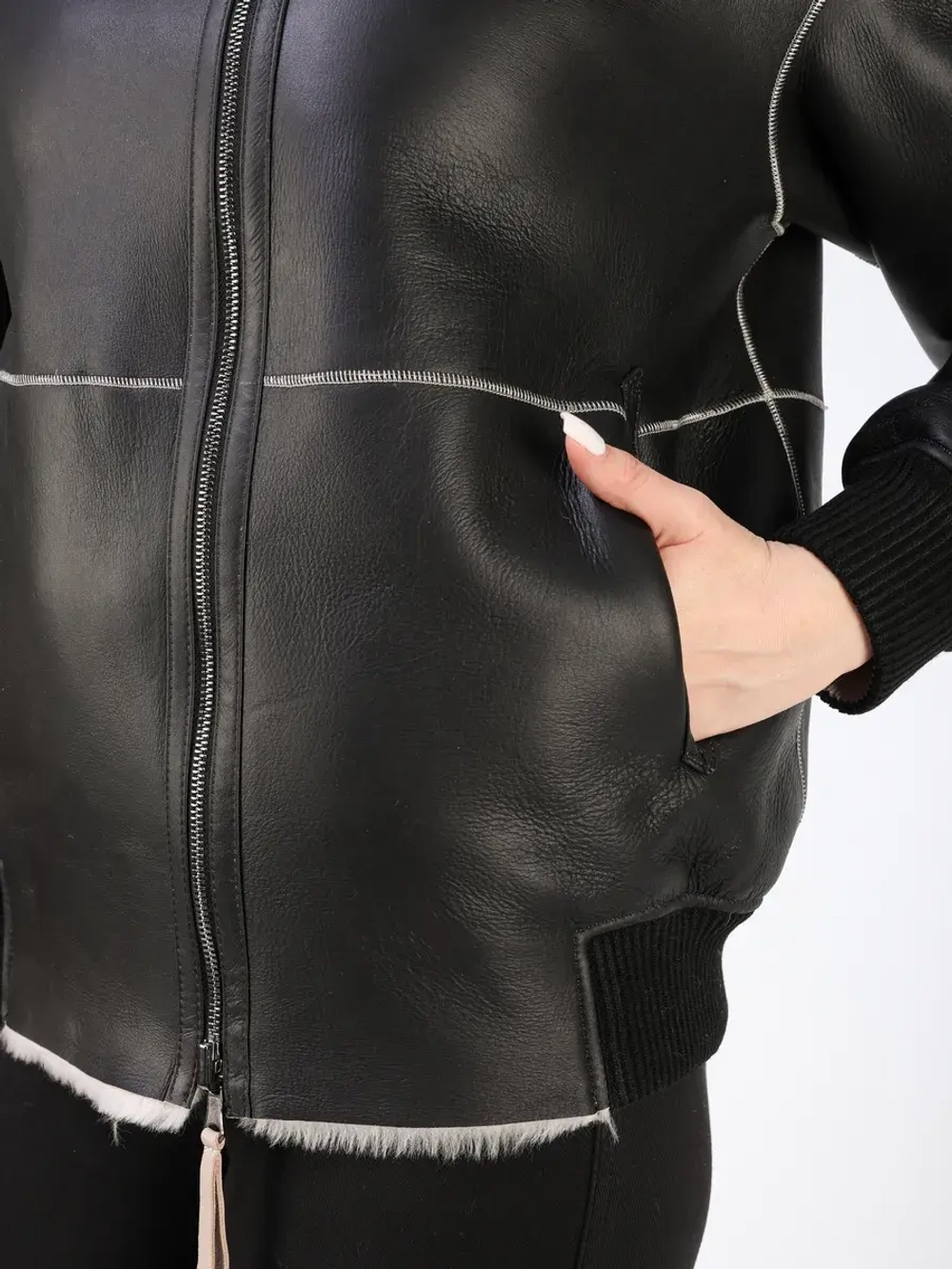 Дубленка зимняя натуральная шуба двусторонняя