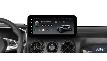 Магнитола для Baic BJ40 2020-2024+ (взамен цветного экрана) - Teyes LUX ONE 360 монитор 12.3" 2K QLED на Android 10, 6Гб+128Гб, CarPlay, 4G SIM-слот, 4 камеры в комплекте