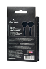 Пэстис Erolanta Lingerie Collection в форме сердец с розами и кисточками, черные (Цвет: черный)