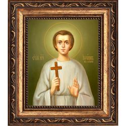 Иоанн Варяг Печерский Киевский отрок первомученик Российский. Икона на холсте.