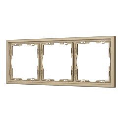 Рамка пластиковая FRM-NOBE-SFPL-3-GD (Arlight, Золотой песок) 054221