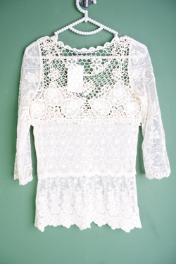 Блузка Zara ажурная, маркировка S, визуально на 44 размер