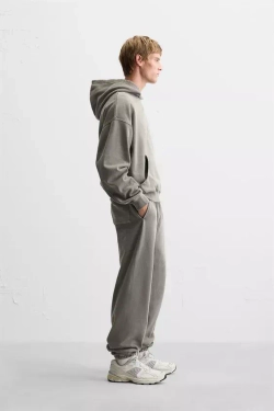 ZARA ДЖОГГЕРЫ С ЭФФЕКТОМ ПОТЕРТОСТИ, ТЕМНО-СЕРЫЙ