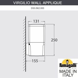 Светильник уличный настенный FUMAGALLI VIRGILIO APPLIQUE DS3.562.000.AYF1R