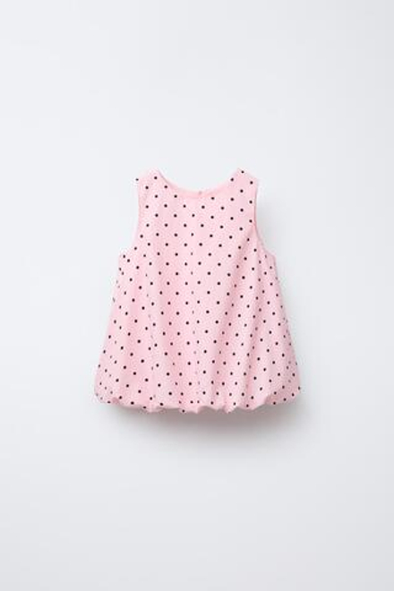 ZARA ТОП С ПРИНТОМ В ГОРОШЕК, РОЗОВЫЙ