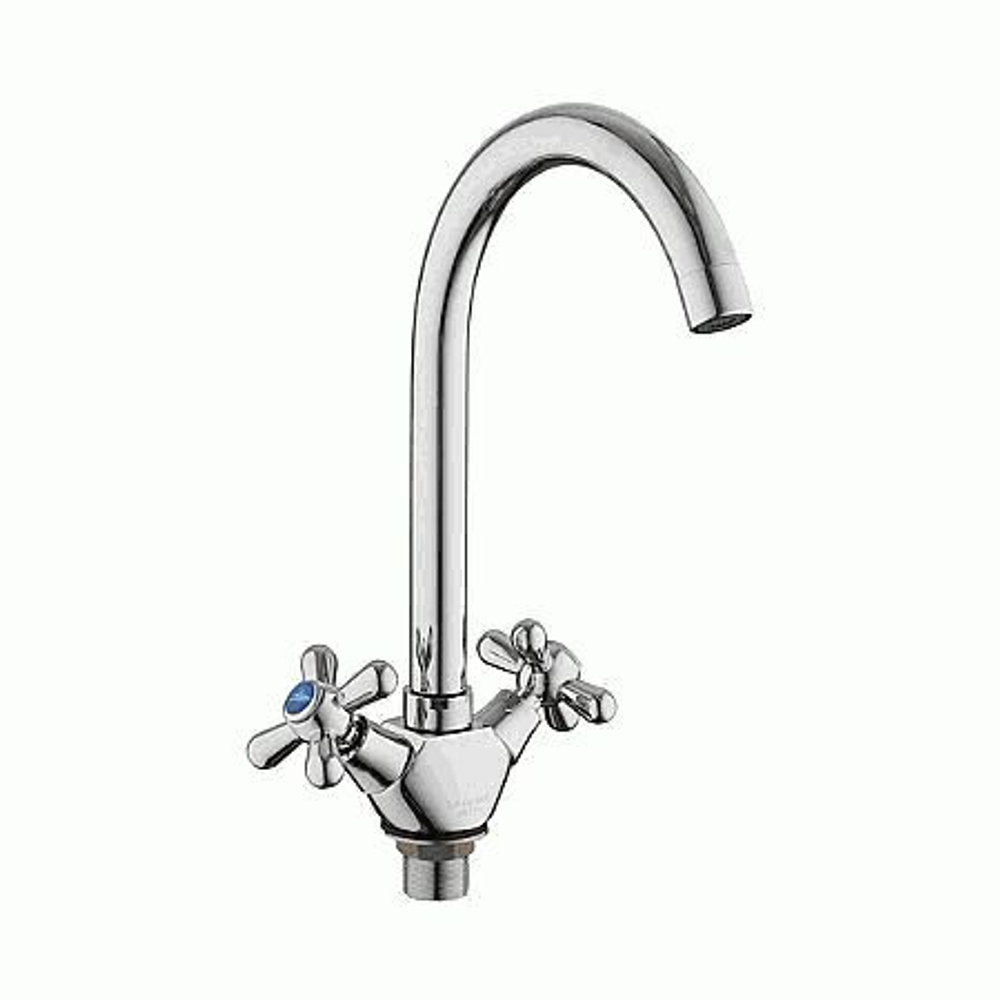 смеситель кухня LEDEME крест с гайкой керамика L4318-2