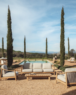 Уличное кресло Elunda из тикового дерева и бежевой веревки