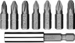 ЗУБР MX-8, 8 шт, набор бит с адаптером (26089-H8)