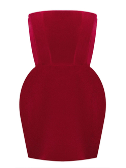 Платье корсетное Тюльпан из бархата