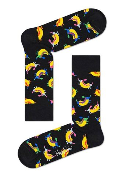Носки унисекс Hot Dog Dog Sock с хот-догами (Размер: 29) (Цвет: черный)
