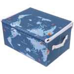 Коробка для хранения с крышкой «Карта мира», 35*25*18см (лейбл Селфи)