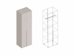 Шкаф 2-ств с полками "Тефия" 700 (штанга в комплекте), (Софт сантьяго/Тефия), МФ Велес, г. Туймазы