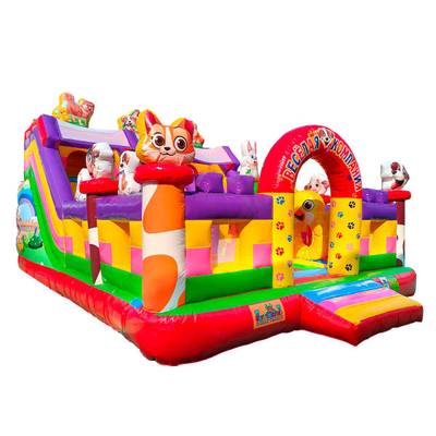 Коммерческий надувной батут «Весёлая компания»,  8*6*5 м.