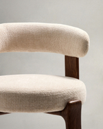 Барный стул Granite из бежевой синели и ясеня с отделкой орех 75 см