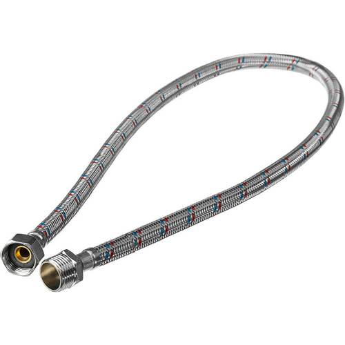 Гибкая подводка AZARIO для воды, 100 см., 1/2", вн. - нар. нержавеющая оплетка (AZ-1-FM)