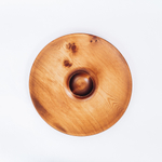 Блюдо с соусницей Art of Siberia для подачи шашлыка и закусок, из сибирского кедра, 33 см. T125