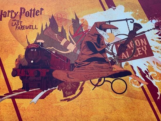 Картина Гарри Поттер Поезд на желтом