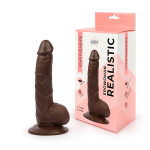 Коричневый реалистичный фаллоимитатор 20см на присоске Bior Toys Erowoman ER-30056-1