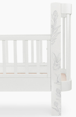 Детская кроватка-трансформер Happy baby Mommy Love в комплекте с расширением 160х70 white