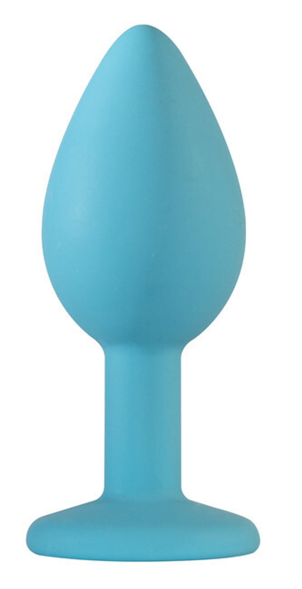 Малая силиконовая пробочка с розовым кристаллом Cutie Small (7,3 см , голубой) (Цвет: голубой)