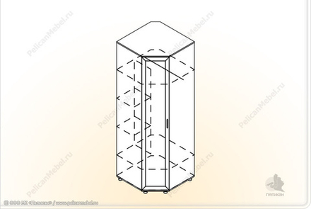 Шкаф угловой Классика Ш-УГ-M