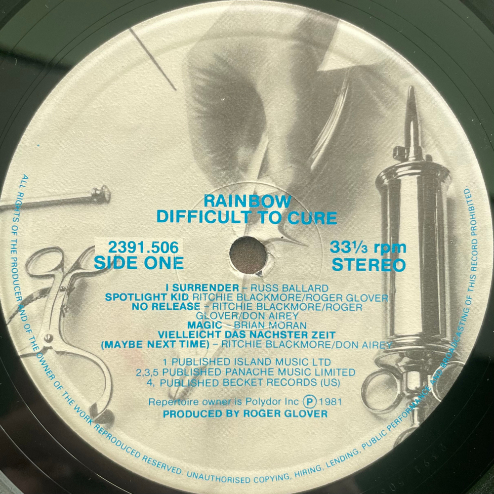 Rainbow - Difficult To Cure (Скандинавия 1981г.)