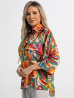 Блуза Ветерок (бежевая/цветы) Б15928-16М LT Collection