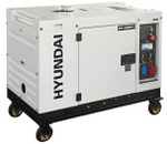 Электростанция дизельная с воздушным охлаждением HYUNDAI DHY 10000SE-3 в кожухе